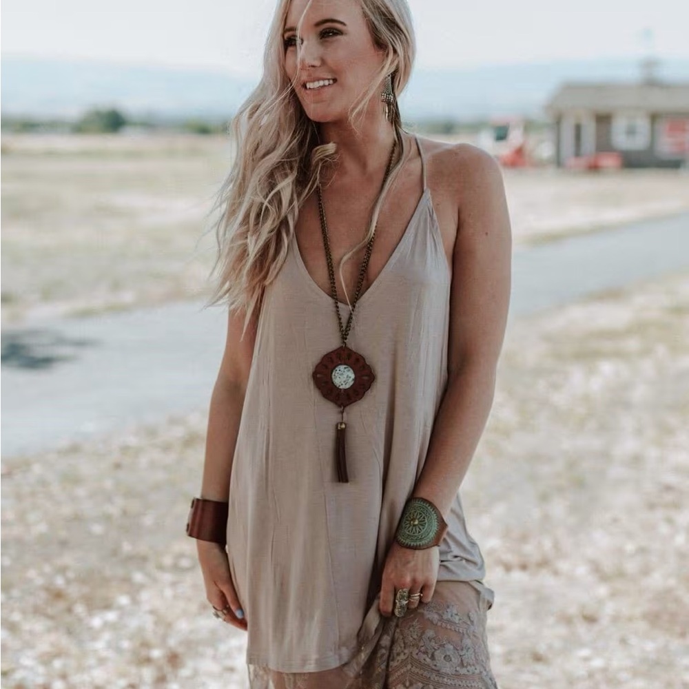 Three Bird Nest Ivory Lace Trim Slip. Perfect for layering.